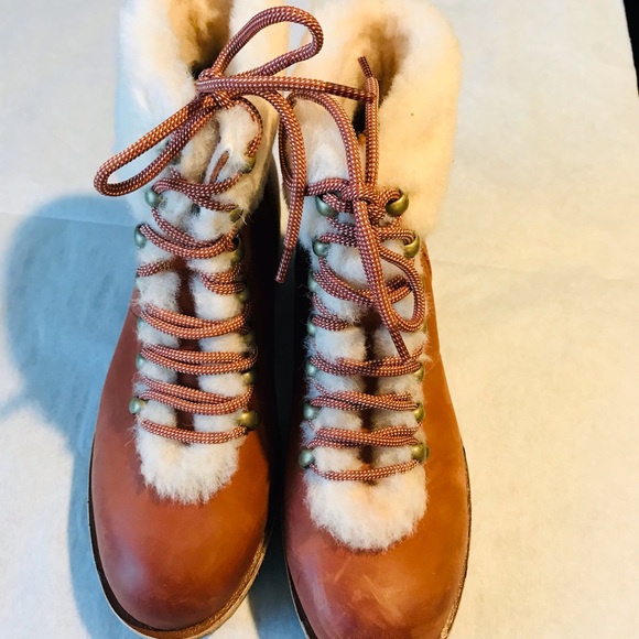 Kork-Ease Leather heeled lace up faux fur lined boot - Picture 8 of 11